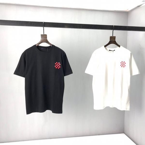 

2021ss spring and summer new high grade cotton printing short sleeve round neck panel t-shirt size: m-l-xl--xxxl color: black white bv442