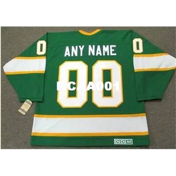 

001 minnesota north stars 1967 ccm vintage customized "any name & number(s)" hockey jersey or custom any name or number retro jers, Black