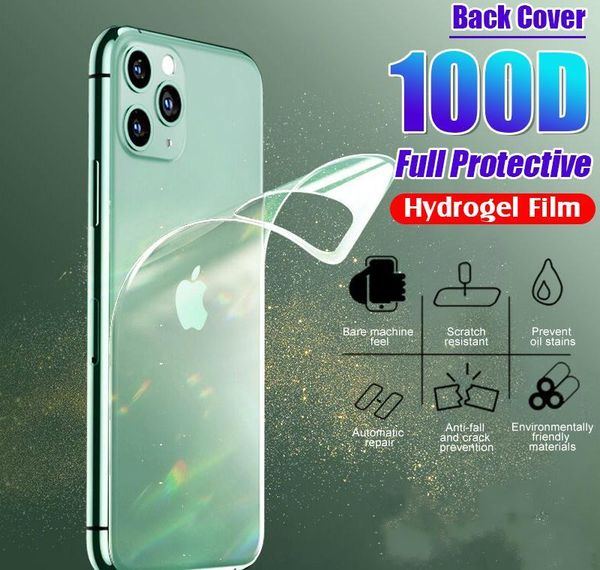

100d back protective hydrogel film cover for iphone 11 pro 6 6s 8 7 plus xr x xs max full screen protector soft film not glass wklsi is0hw
