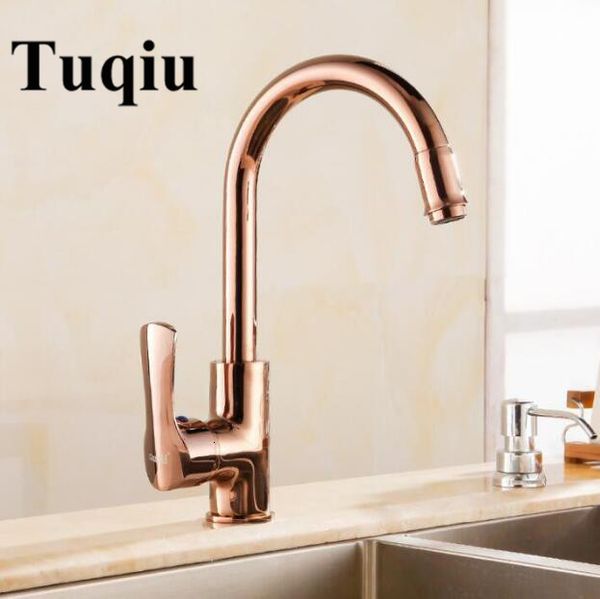 

2021 new luxo rosa de ouro/ouro/chrome da cozinha do banheiro vessel sink toque mixer giratria torneira encanamento sanitrio 0370