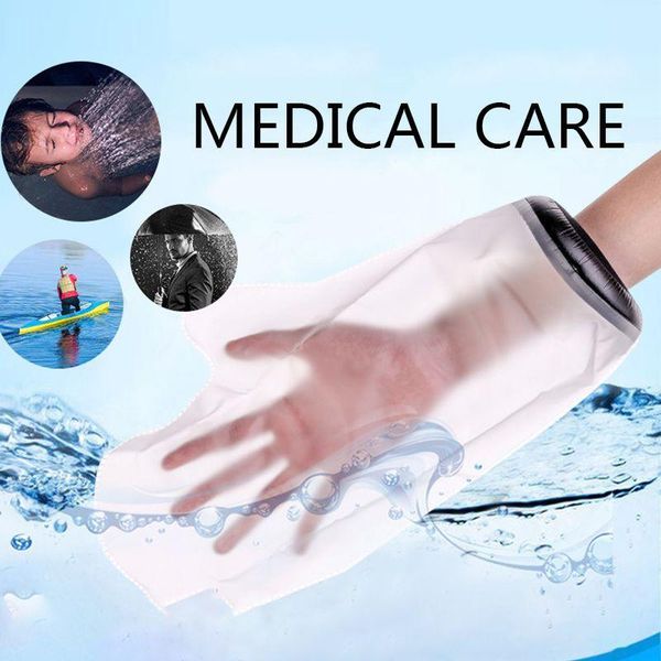 

wrist support burns fractures plaster bandages protective bathing waterproof care sets sleeves, Black;red
