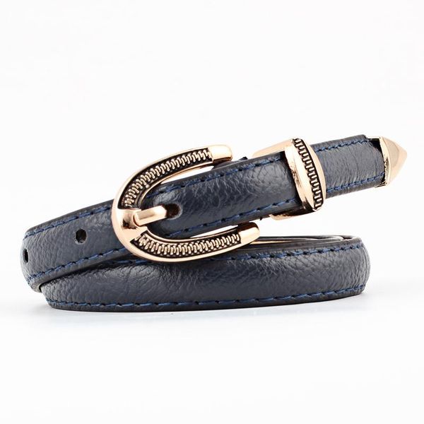 

Women's Pin Buckle Thin Belt Korean Versatile Women's PU Belt 191, Black;brown
