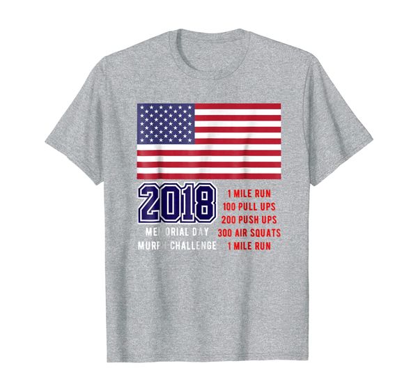 

2018 murph challenge shirt gift for memorial day wod, White;black