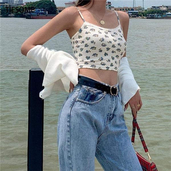 

summer clothes fruit print women cami bow lace crop slash neck sleeveless, White