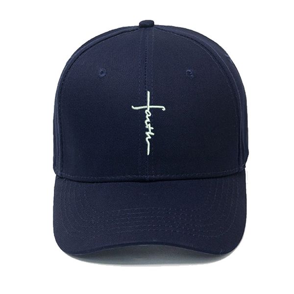 

new cross letter embroidered baseball cap casual hat, Blue;gray