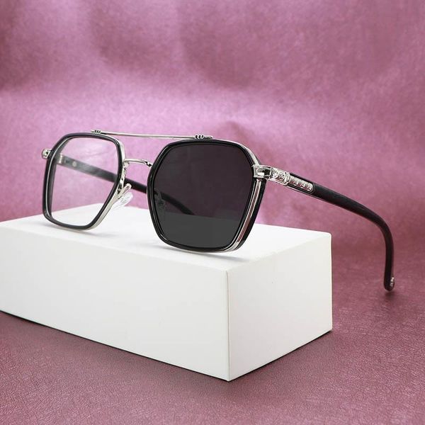 

sunglasses fashion polygon anti blue light pochromic glasses for women parallel bars change colour radiation men, White;black