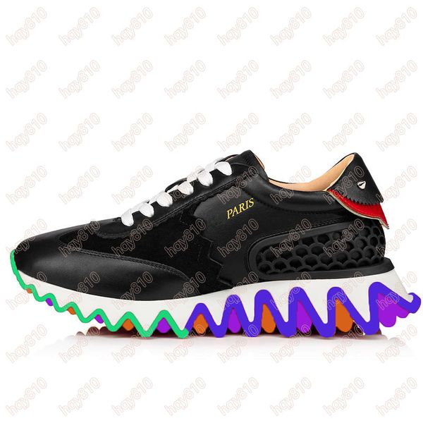 

red bottoms shoes fashion sneakers large size 35-48 women men sneaker model ha 01, Black