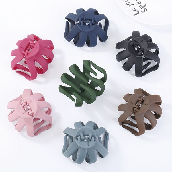 

korean grab clip large cute girl curly hair horsetail plate hairpin female head jewelry, Slivery;white