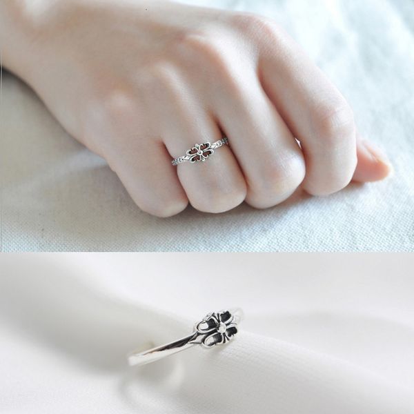 

tyj0139 south korea s925 silver cross trend index finger ring