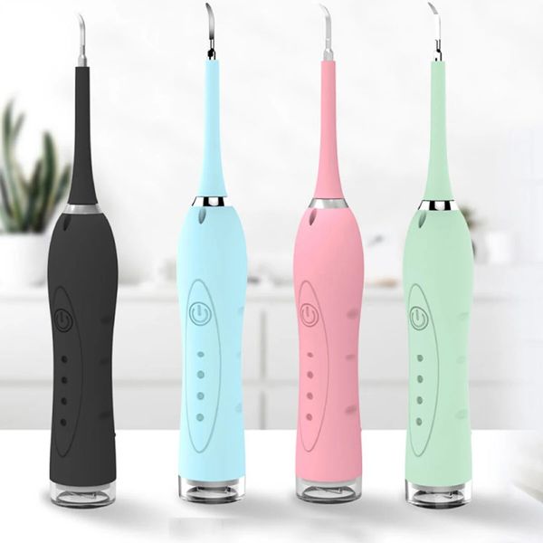 

electric tooth cleaner sound wave remove dental stones whitening teeth oral care cleaner household for dental cleaning instrument - green