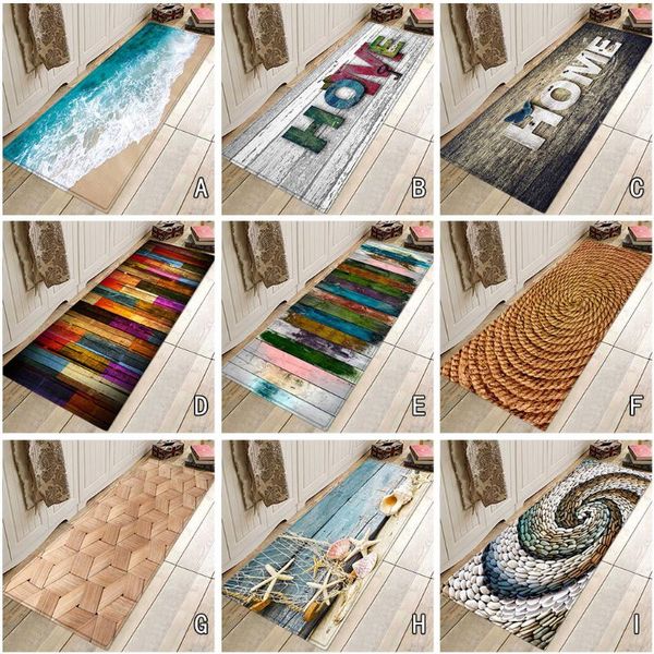 

40*120cm carpet hallway doormat anti-slip bathroom rugs absorb water kitchen mat carpet living room flannel game mats carp #yl10