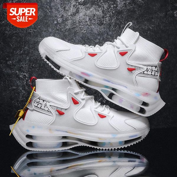 

high-shoes men's autumn korean fashion casual sports breathable flying woven socks trend #6i6l