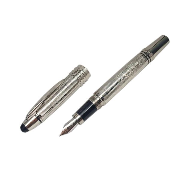 

giftpen classic signature pen metal black silver matte fountain pens clip jfk steel forging luxury-pens comfortable with logo