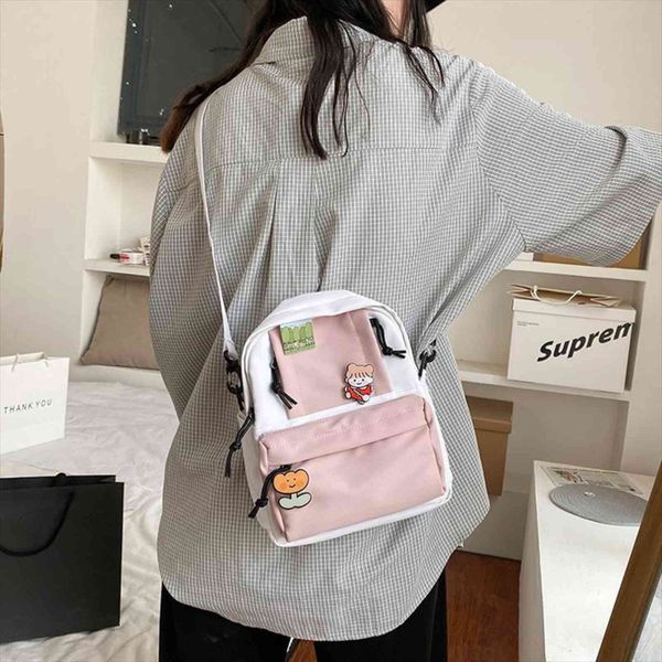 

girl mini backpack cute cartoon little shoulder bag small canvas teen school mochilas female