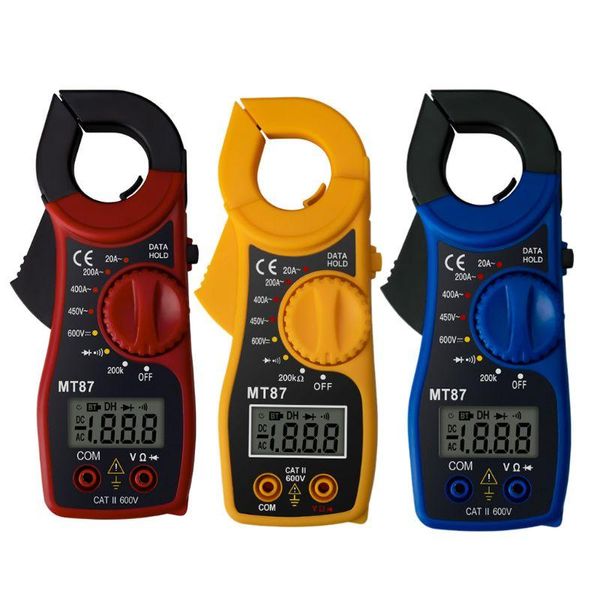 

multimeters mt87 lcd digital clamp meter multimeter ac/dc ammeter voltmeter resistance test 94pc