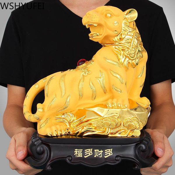 

decorative objects & figurines lucky zodiac tiger animal resin ornaments crafts home study desk wine cabinet statue christmas gifts birthday