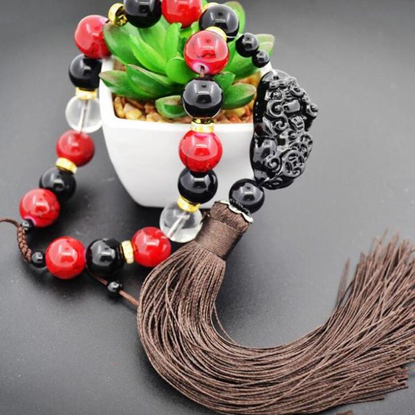 

interior decorations colorful car pendant rear view mirror tassel gear decoration accessories