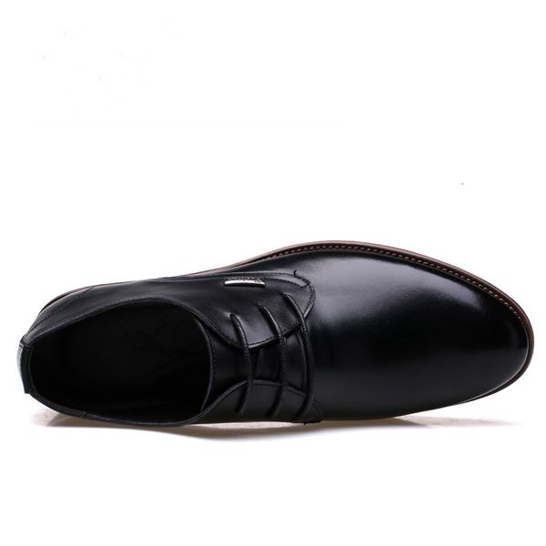 

dress shoes men leather casual natural genuine oxford elegant lace-up solid adulto shoes evening dresses a4d2, Black