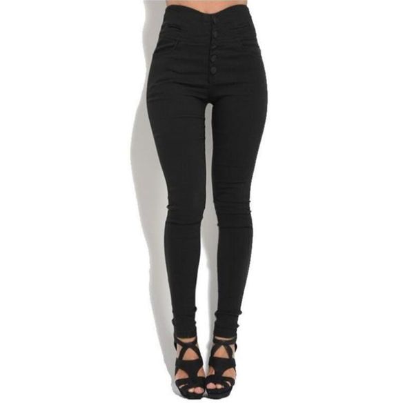 

women's leggings viianles skinny slim jeggings high elastic pencil pants for women stretch casual trousers fashion plus size, Black