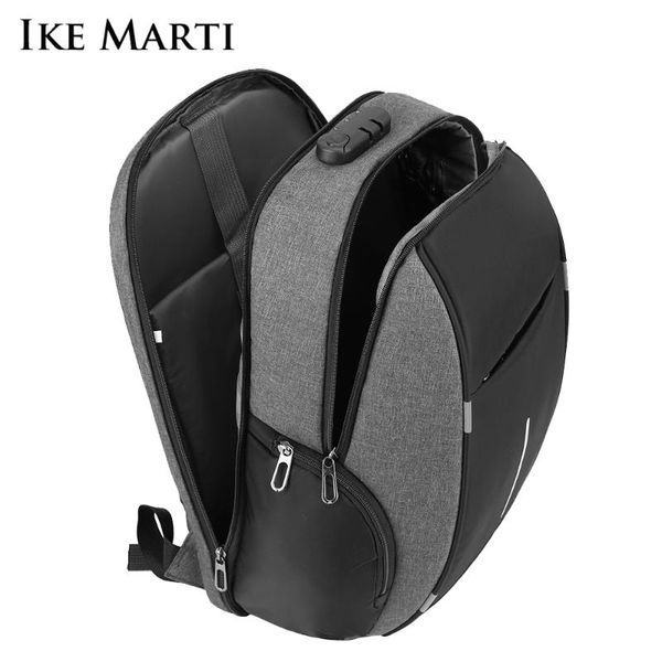 

ike marti anti-theft backpack 15.6 inch lapbag men mochila women waterproof urban black 2021 large capacity school backpack