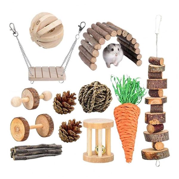 

small animal supplies molar toy strong amusing relieve anxiety skewers carrots set