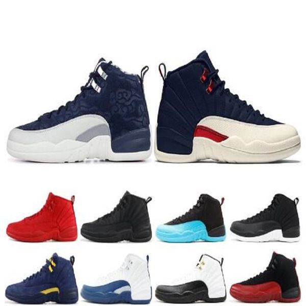 

high quaity 2021 university gold 12 12s men basketball shoes dark wntr game royal flu game mens athletic sports sneakers