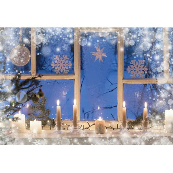 

party decoration merry christmas backdrop window snowflake candle pography background year xmas po booth studio prop