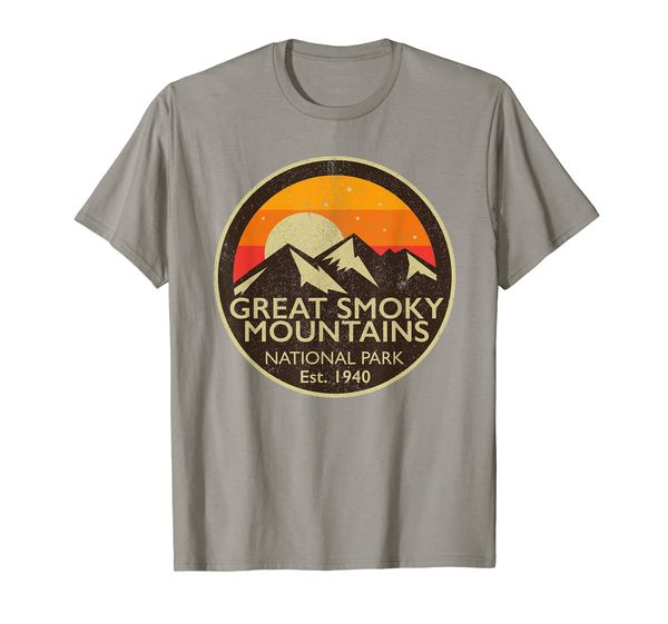 

great smoky mountains national park t shirt hiking camping, White;black