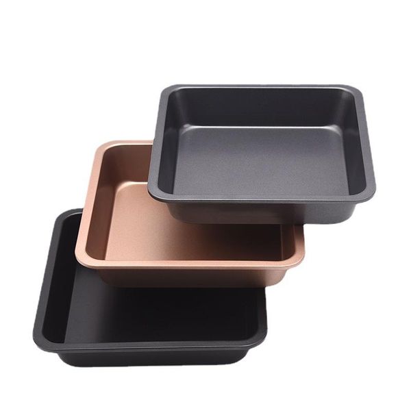 

baking & pastry tools 8-inch square tray carbon steel toast cake bakery non stick