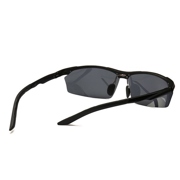 

new trend men's sunglasses fashion cycling polarized sunglasses ultra light aluminum magnesium glasses 473 designer glasses, White;black