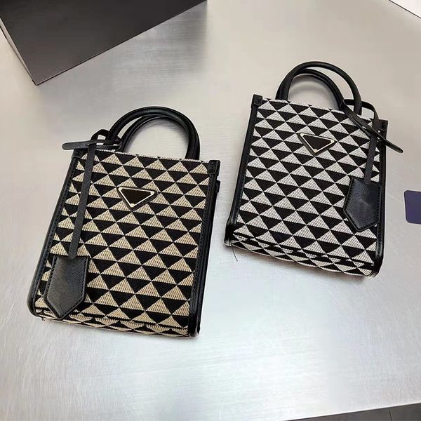 

22 new small tote triangular pattern bags girls mini handbag designer shoulder crossbody bag cute satchels