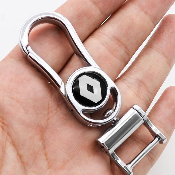 

keychains car keychain 360Â°rotating design metal anti-lost renault-logo suitable for espace twingo megane, Silver