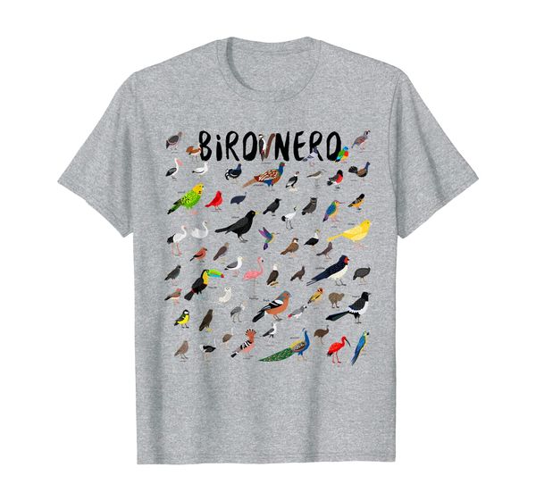

birdwatcher gifts, birdwatching t-shirt: bird nerd shirt, White;black