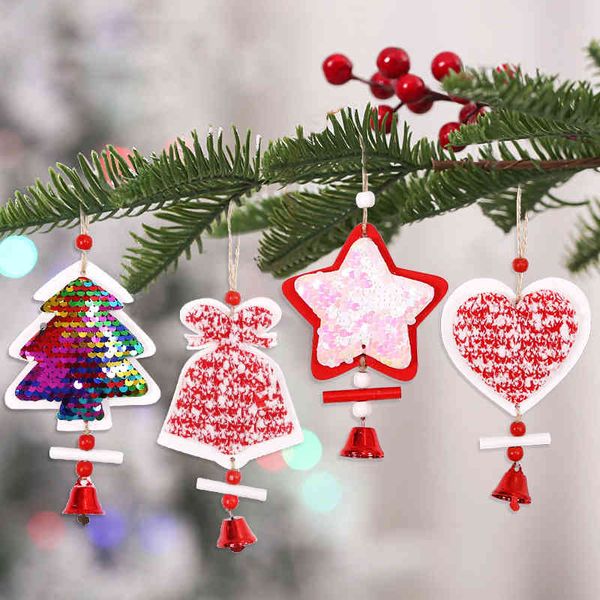

supplies tree new love star bell wooden christmas pendant pendant