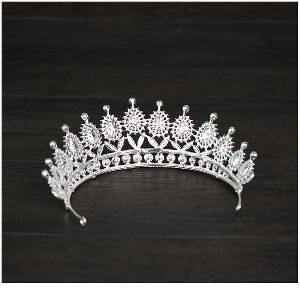 

rhinestone crystal crown silver color tiara wedding crown headband bridal hair accessories party princess crow jllddl