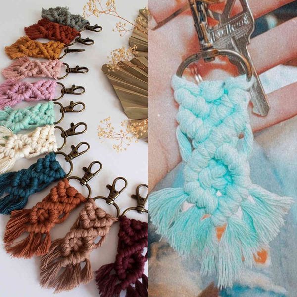 

key chain color cotton rope woven car pendant business gift decorative, Silver