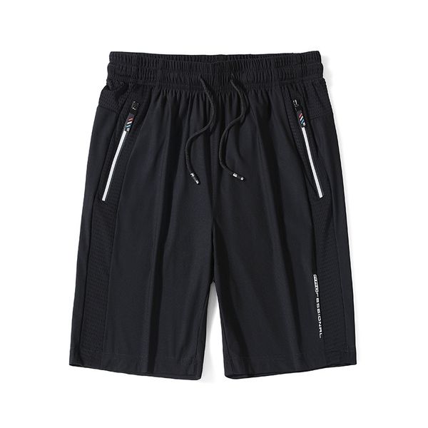 

2021 new men's 5-point large ice silk thin sports shorts wear fashion brand i running speed dry mesh breathable 8xl 1-24 ry2g, White;black