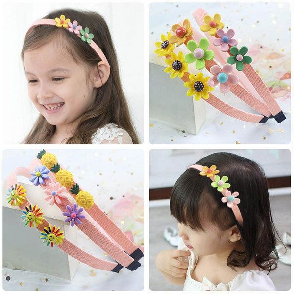 

hair accessories wyyniy pink headband playful children cute cartoon animal hairband girl flower hairpin, Slivery;white