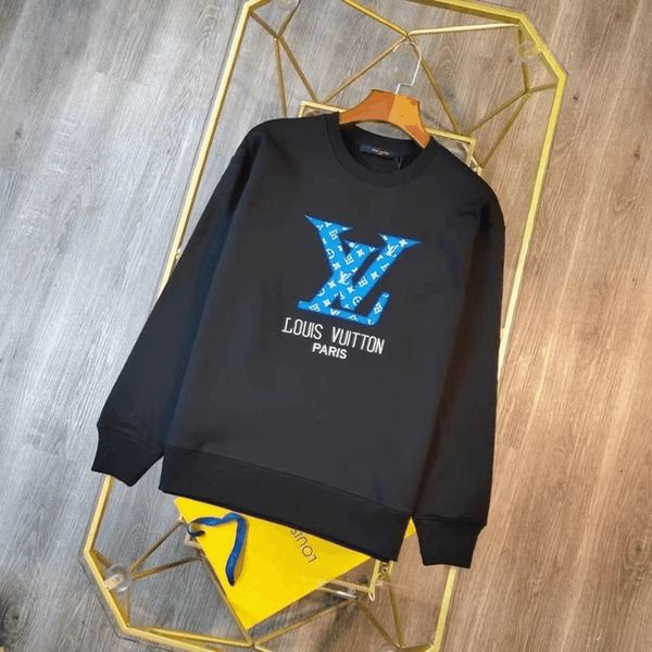 

m-5xl cotton designers hoodies tees women's and men's t-shirts embroidery pants in bags polos clothing new arrive01 versac sweat, Black