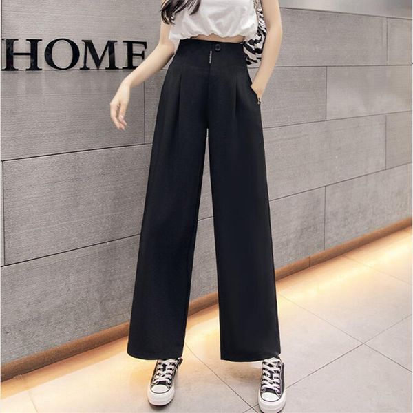 

2021 new sweatpants women clothes pants streetwear summer fashion korean style wide leg harajuku baggy black high waisted vintage 2wah, Black;white