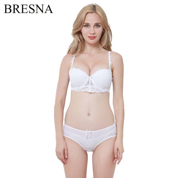 

bras sets lace 1/2 cup push-up bra and panties set thick padded convertible straps lacy underwear women brassieres, Red;black