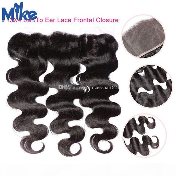 

mikehair brazilian body wave hair frontal human hair frontal 13x4 ear to ear lace frontals 8-20 peruvian indian malaysian hair frontal, Black;brown