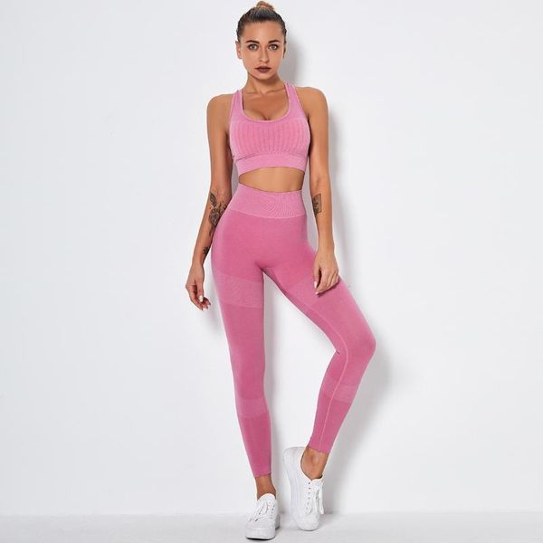 

yoga outfits gym set women seamless fitness leggings sports suits work out clothing padded bra yoga1, White;red