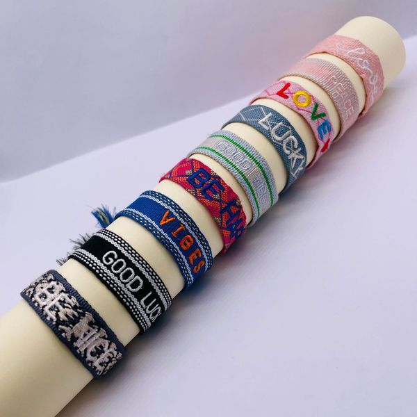 

souvenirs woven bracelet d home jewelry colorful hand rope wind embroidered letter