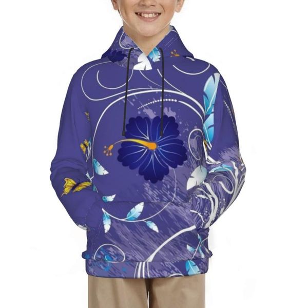 

men's hoodies & sweatshirts flower boys hoodie sweatshirt cosplay costume outerwear pullovers, Black