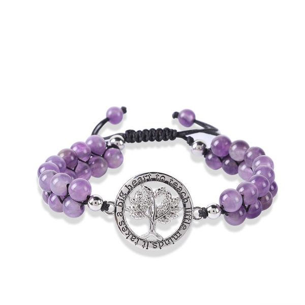 

charm bracelets tree of life semi-precious jewelry lady's beaded bracelet woven wind double crystal trend, Golden;silver
