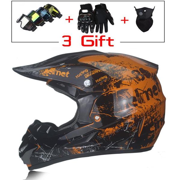 

motorcycle helmets off-road helmet mountain bike atv downhill dot 3 gift suitable for kid