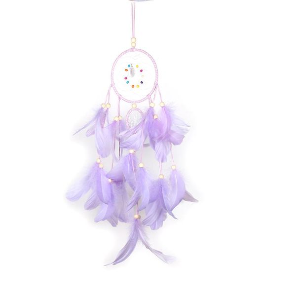 Feather Dreamcatcher Girl Catcher Network LED Light Dream Sonho Capteiro Quarto Pendurado Ornamento Dos Desenhos Animados Acessórios