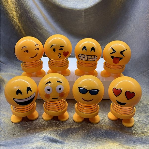 

mini yellow electroplated springs shake hands funny doll emoticons novelty & gag toys retractable dolls birthday gift