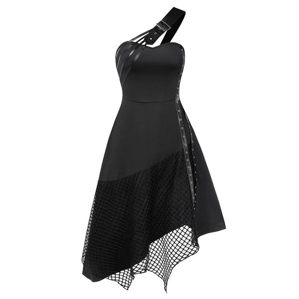 

casual dresses one-shoulder midi dress evening party elegant off shoulder hollow out nght club vestidos, Black;gray